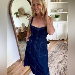 Denim Tank Midi Dress